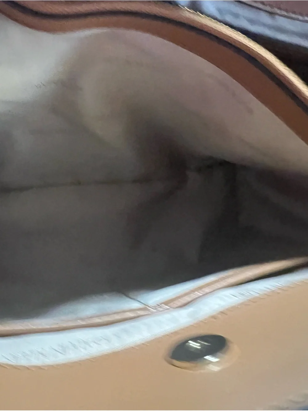 Calvin Klein Chestnut Brown Structured Satchel with Gold Hardware - Picture 4 of 9